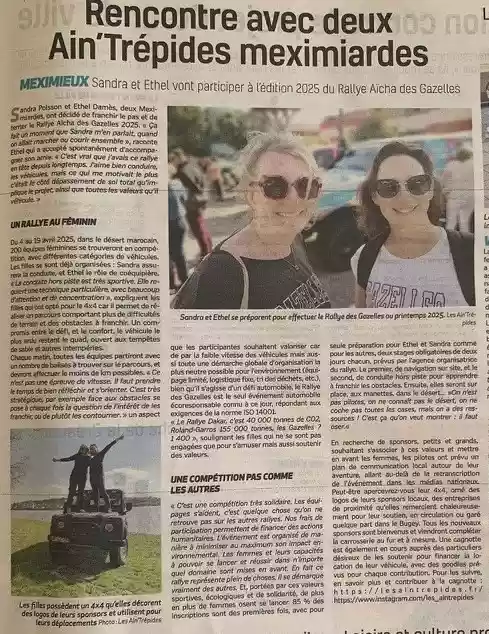 Article dans la Voix de l'Ain - vendredi 7 juin 2024 Article dans la Voix de l'Ain - vendredi 7 juin 2024